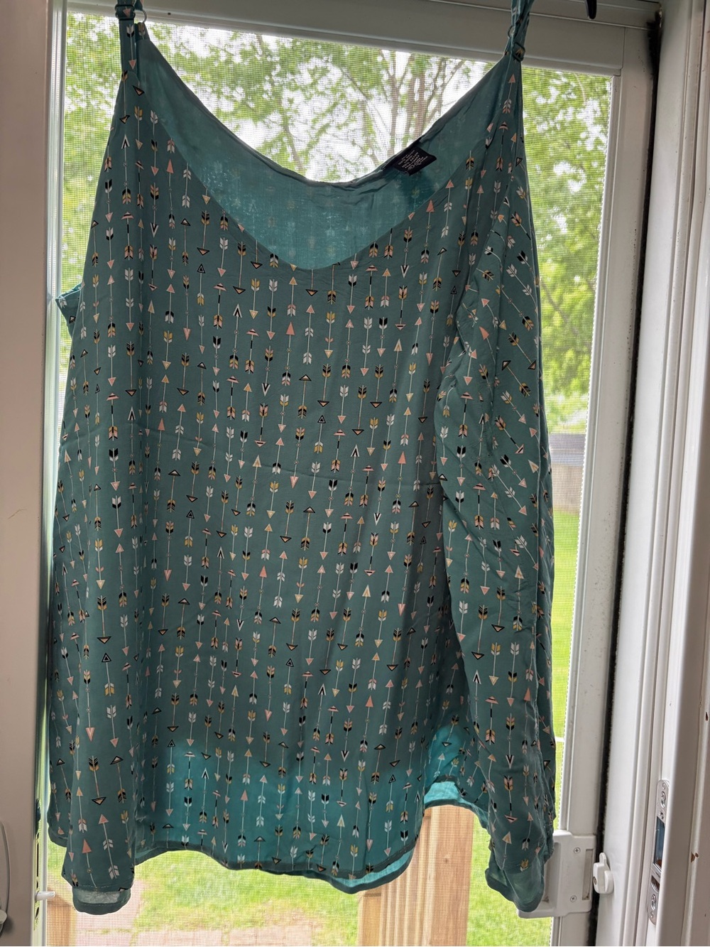 torrid Teal Arrow-Print Camisole with Pink & Cream Accents